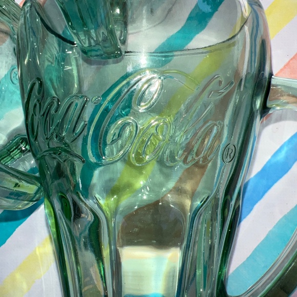 Vintage Libbey Coca Cola Green Glass Mug Set - Picture 10 of 11